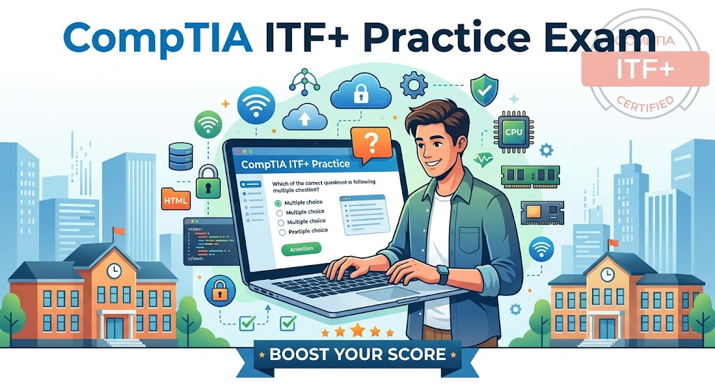 CompTIA ITF+ Certification Practice Exams Banner