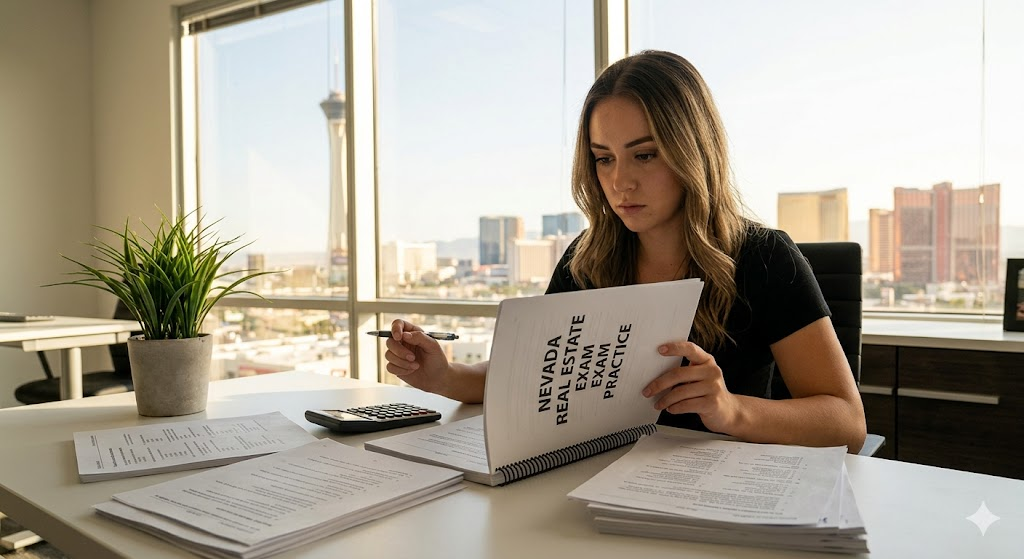 Nevada Real Estate Exam Prep 2026 | Real Estate Practice Questions Banner