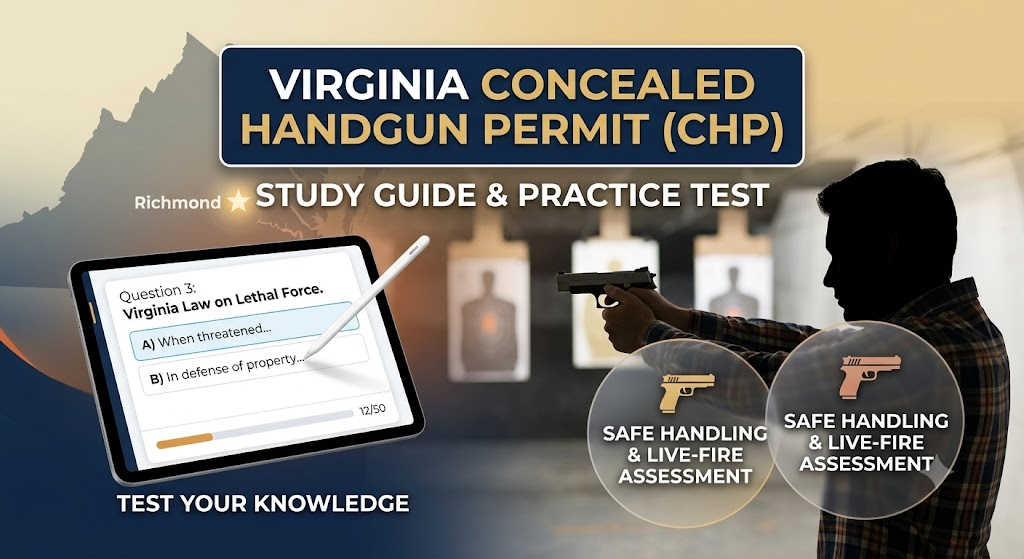 Virginia Concealed Handgun Permit (CHP) Practice Exam Banner