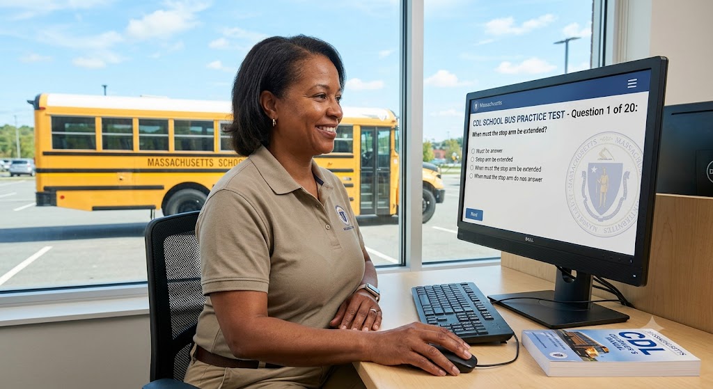 Massachusetts CDL School Bus Practice Test Banner