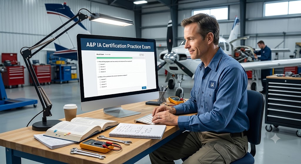 Airframe & Powerplant (A&P) Inspection Authorization (IA) Practice Test Banner