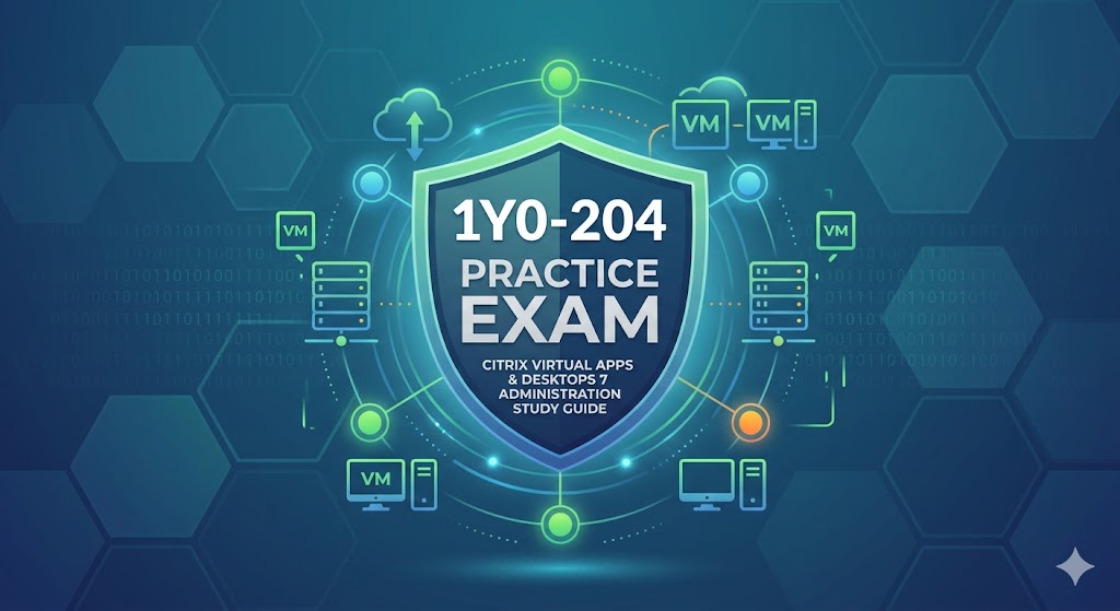 Citrix Virtual Apps and Desktops 7 Administration 1Y0-204 Practice Exam Banner