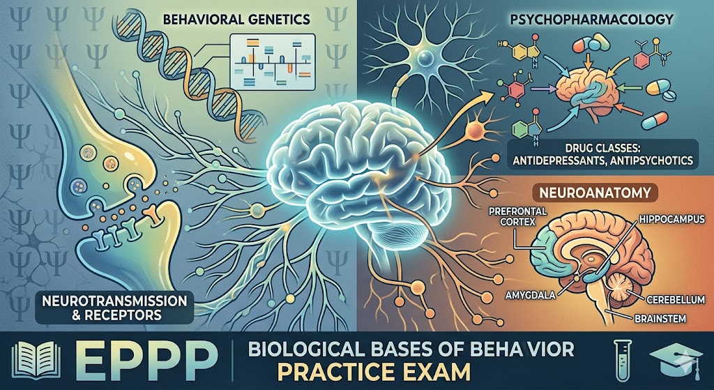 EPPP Biological Bases of Behavior Practice Exam Banner