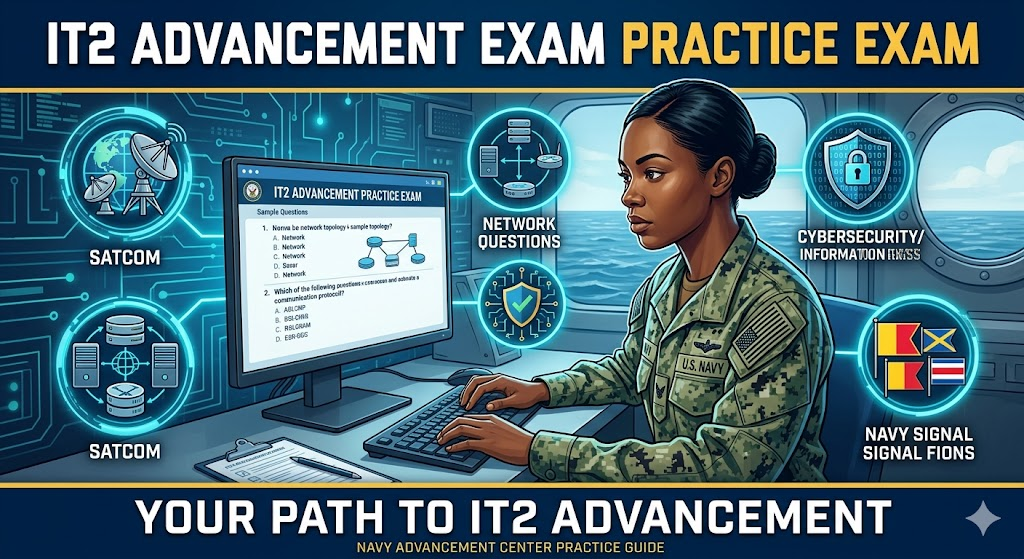 Information Systems Technician Second Class (IT2) Advancement Practice Exam Banner