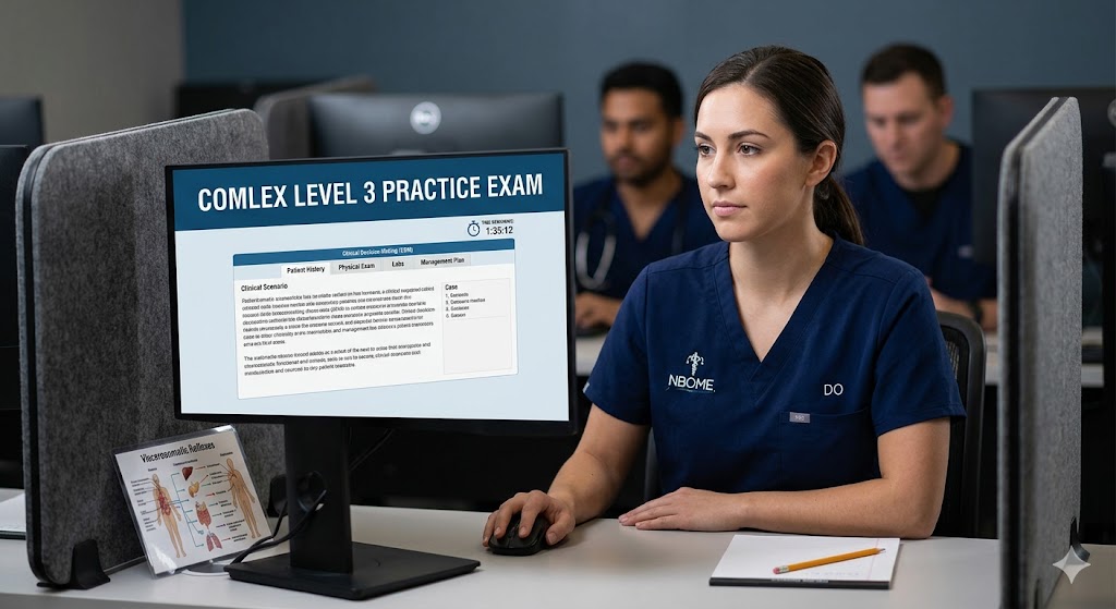 Comprehensive Osteopathic Medical Licensing Examination (COMLEX) Level 3 Practice Test Banner