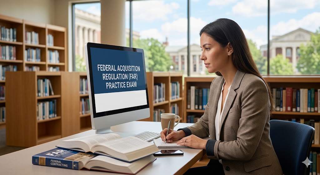 Federal Acquisition Regulation (FAR) Practice Exam Banner