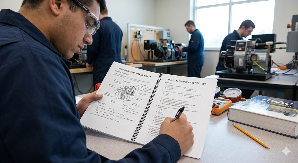 HVAC Oil Burner Practice Test Banner