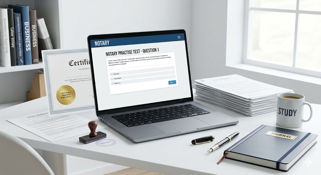 Notary Mentor Program Beginner Practice Exam Banner