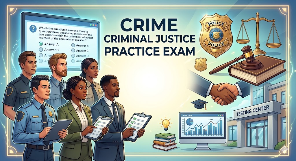Crime and Criminal Justice Practice Test Banner