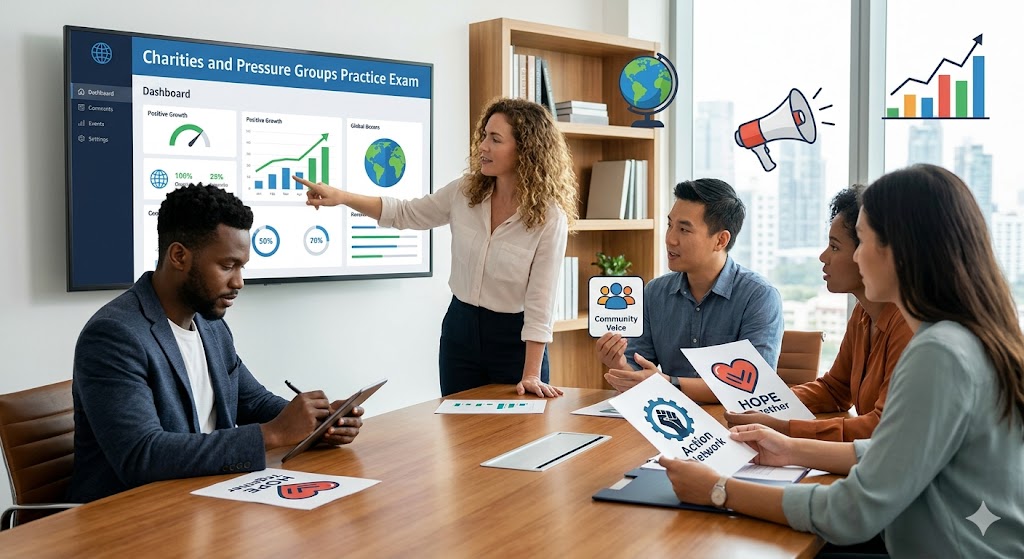 Charities and Pressure Groups Practice Test Banner