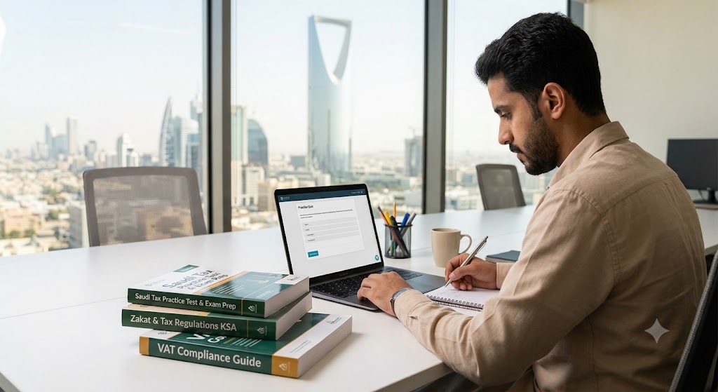 Saudi Tax Practice Test & Exam Prep Banner