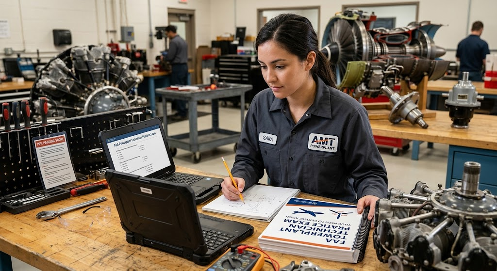 AMP - Aviation Maintenance Technician Powerplant Practice Exam Banner