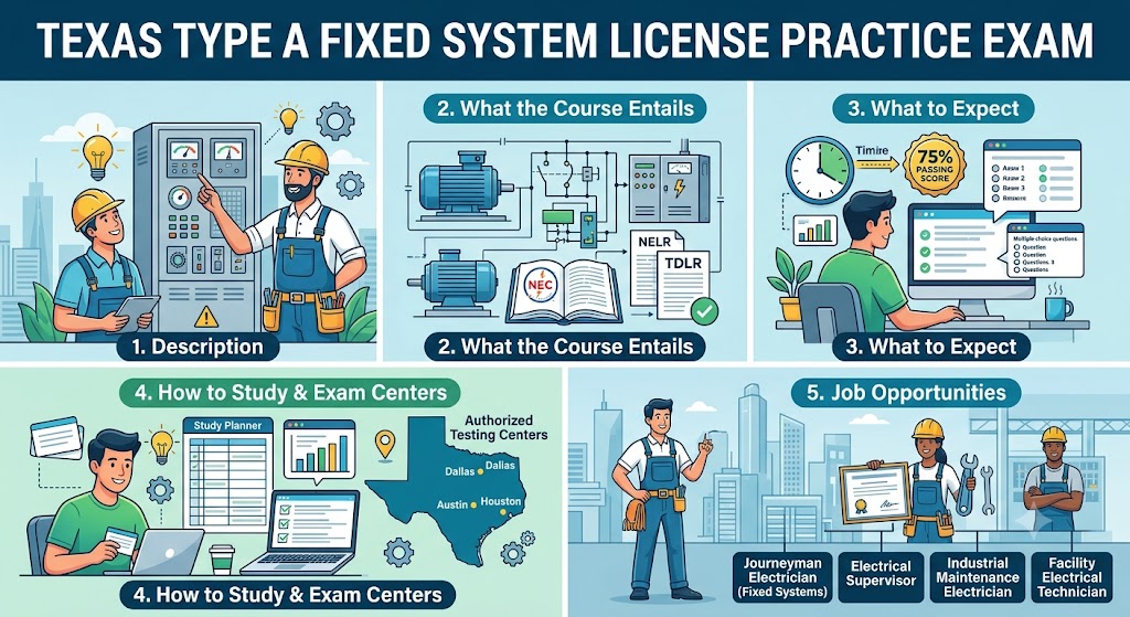 Texas Type A – Fixed System License Practice Test Banner