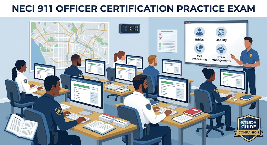 NECI 911 Officer Certification Practice Exam Banner