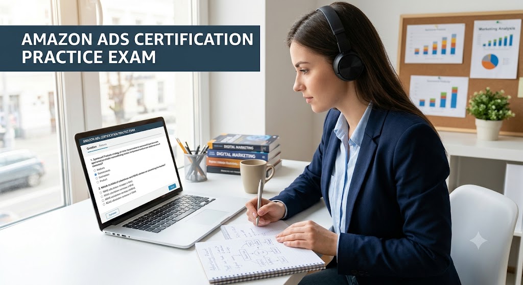 Amazon Ads Practice Test & Exam Prep Banner