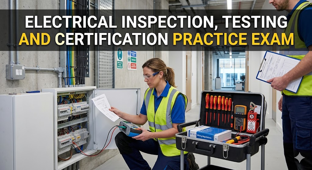 Electrical Inspection, Testing and Certification Practice Exam Banner