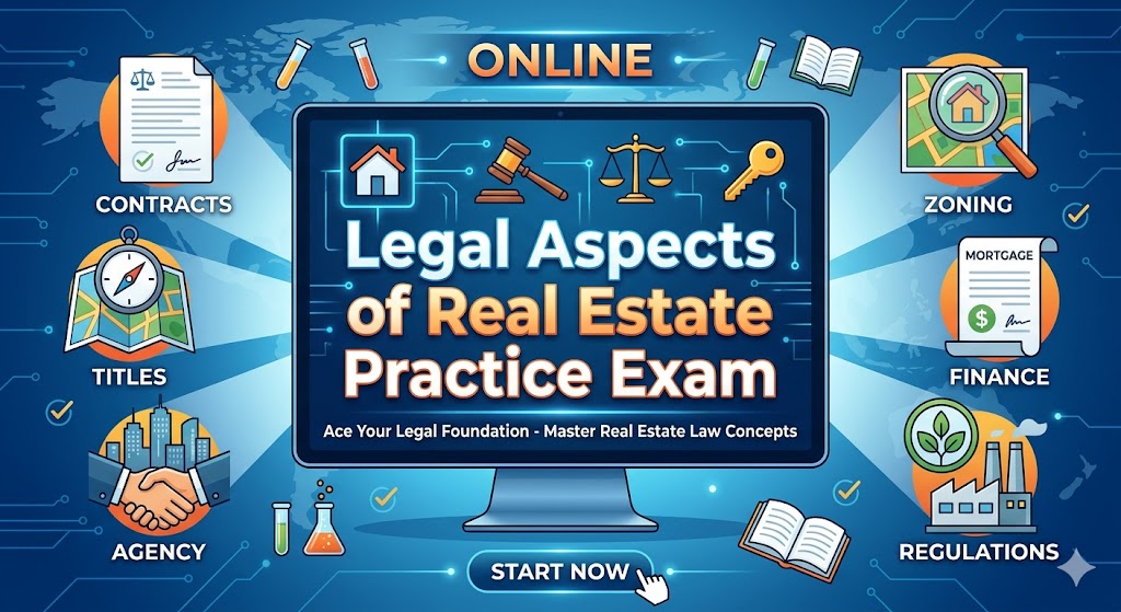 Legal Aspects of Real Estate – Online Practice Exam Banner