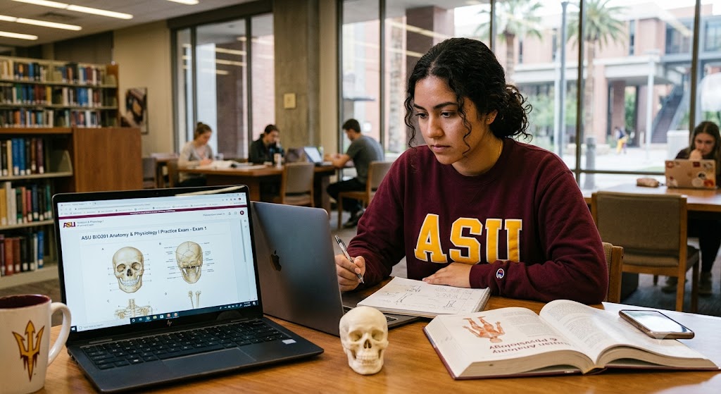 Arizona State University (ASU) BIO201 Human Anatomy and Physiology I Exam 1 Practice Banner