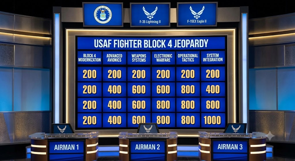 USAF Fighter Block 4 Jeopardy Practice Test Banner