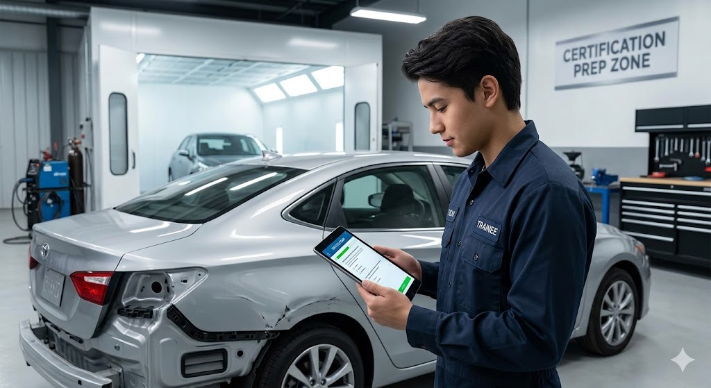 Collision Repair Practice Exam Banner