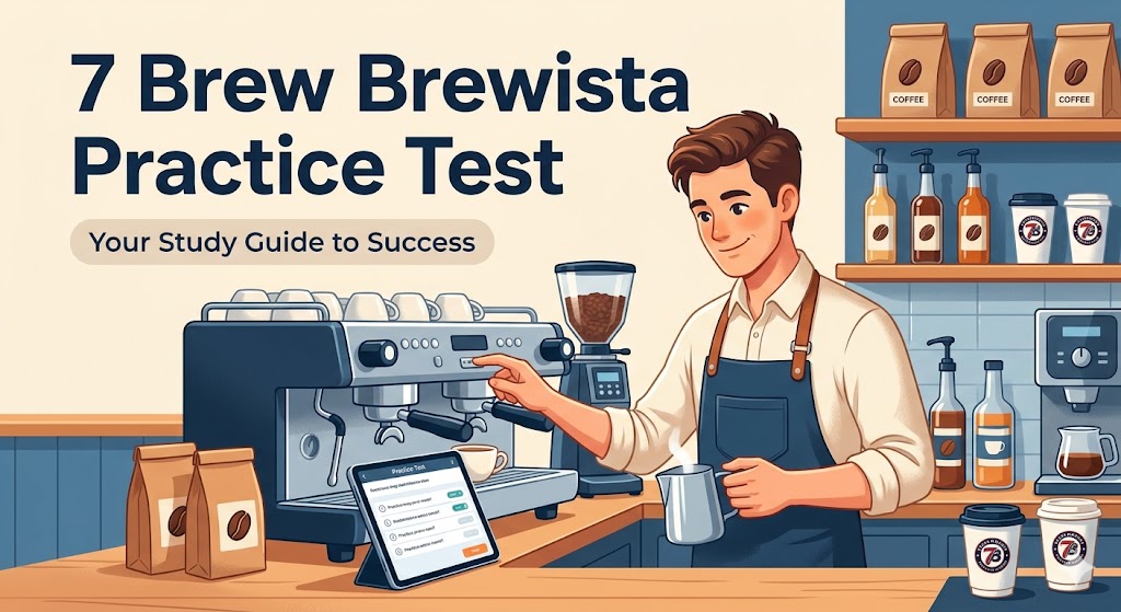 7 Brew Brewista Practice Test Study Guide Banner