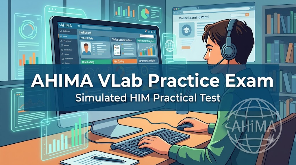 AHIMA VLab Practice Test Banner