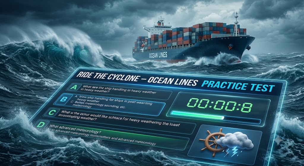Ride the Cyclone – Ocean Lines Practice Test Banner