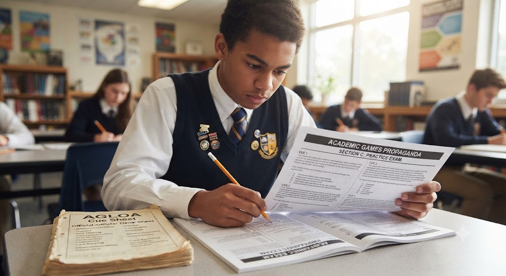 Academic Games Propaganda Section C Practice Test Banner