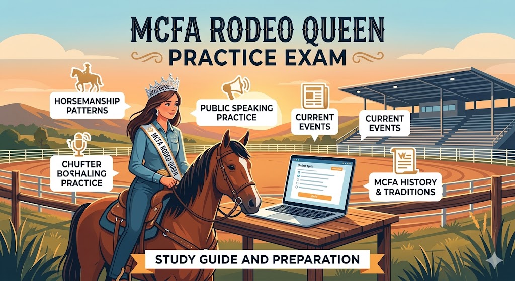 MCFA Rodeo Queen Practice Exam Banner