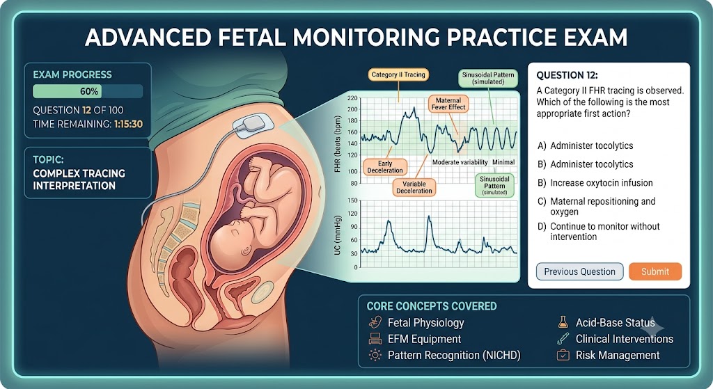 Advanced Fetal Monitoring Practice Exam Banner
