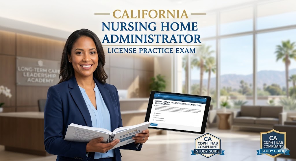California Nursing Home Administrator License Practice Exam Banner