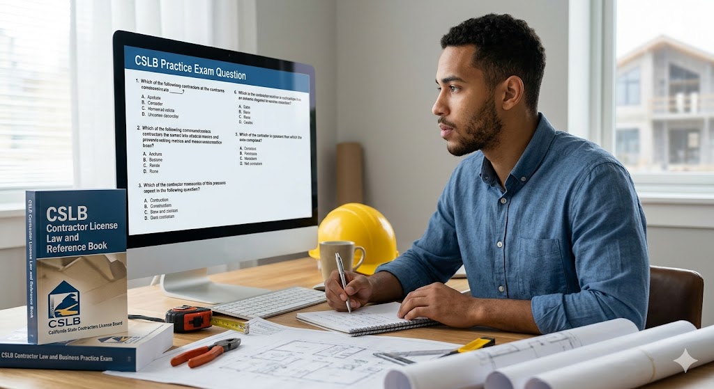 CSLB Contractor's Law & Business Practice Exam Banner