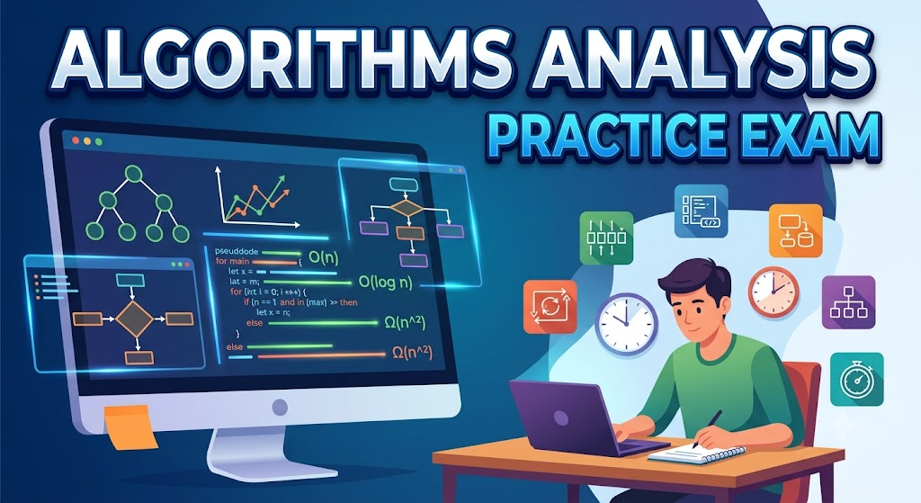 Algorithms Analysis Practice Test Banner