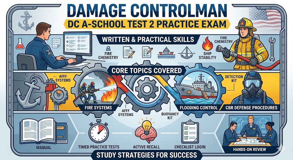 Damage Controlman (DC) A-School Test 2 Practice Banner