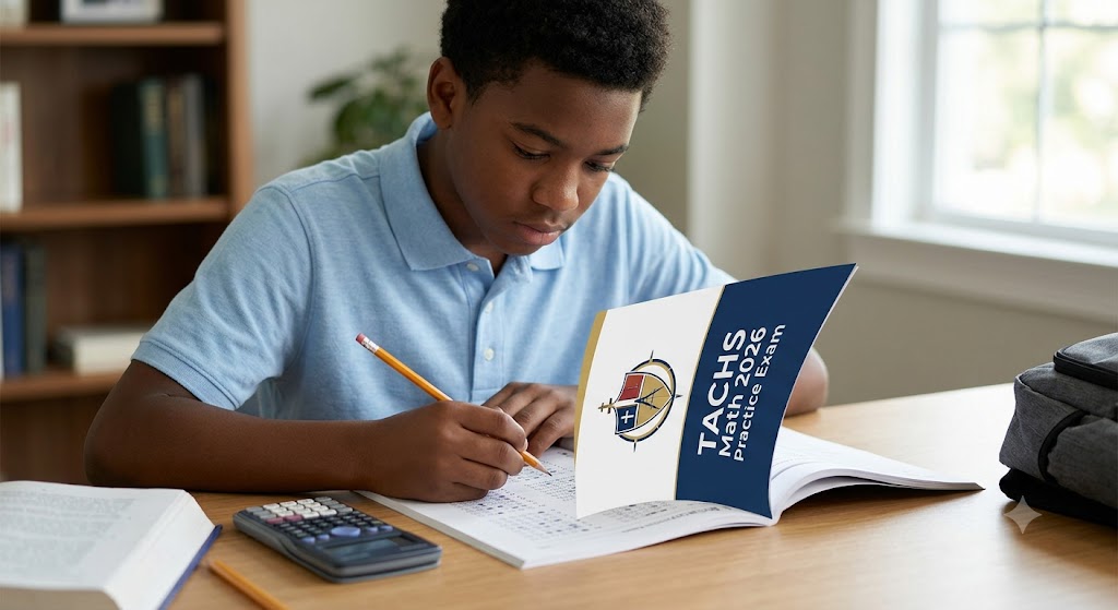 TACHS Math Practice Test 2026 Part 1 and 2 Banner