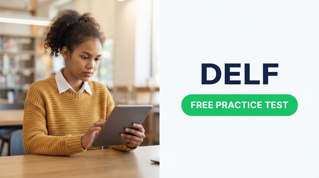 Delf Practice Test & Exam Prep Banner