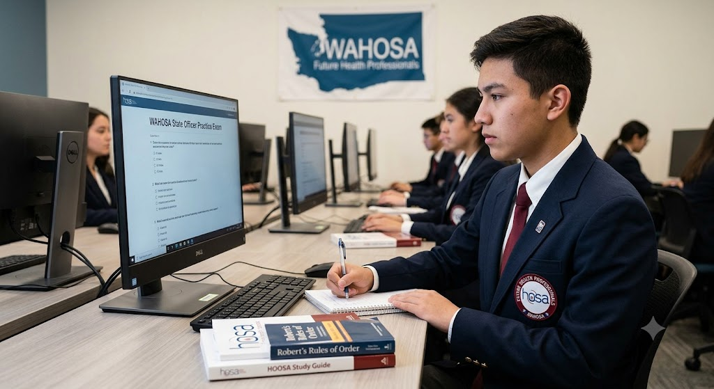 WAHOSA State Leadership Conference (SLC) Officer Practice Test Banner