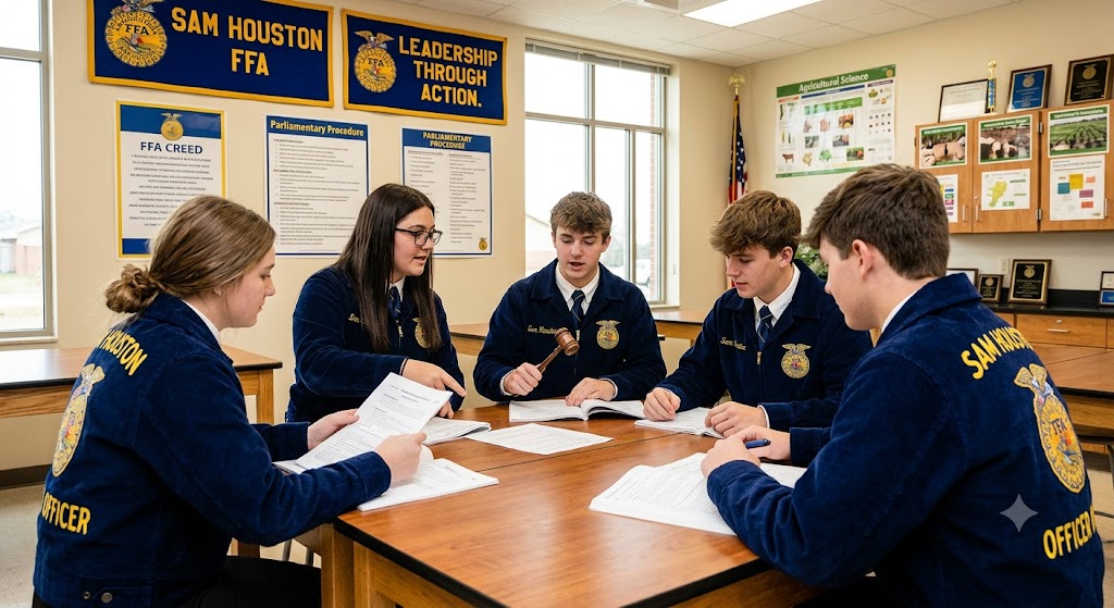 Sam Houston FFA Officer Practice Test Banner