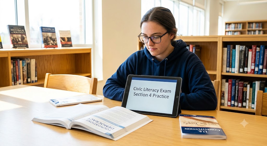 Civic Literacy Exam Section 4 Practice Test Banner