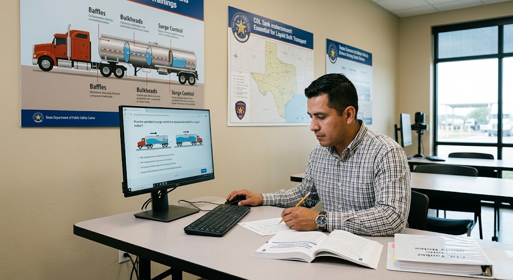 Texas CDL Tanker Practice Test Banner