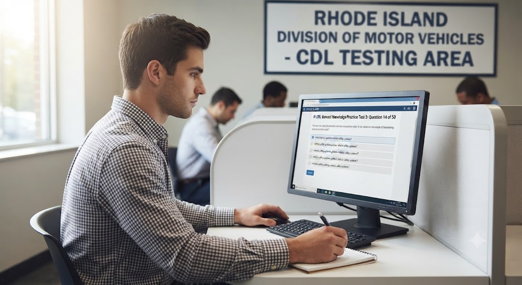 Rhode Island CDL General Knowledge Practice Test 3 Banner