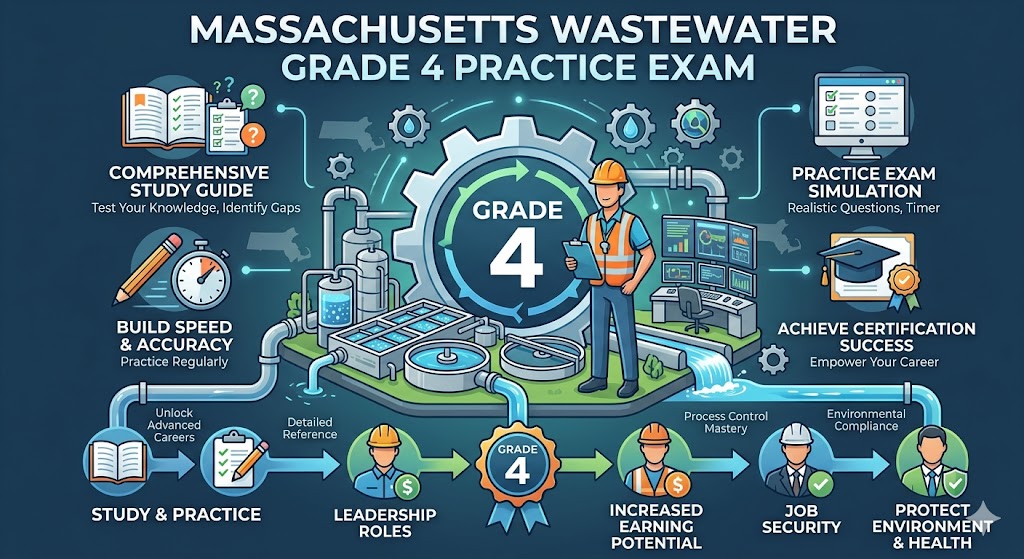 Massachusetts Wastewater Municipal Grade 4 Practice Exam Banner