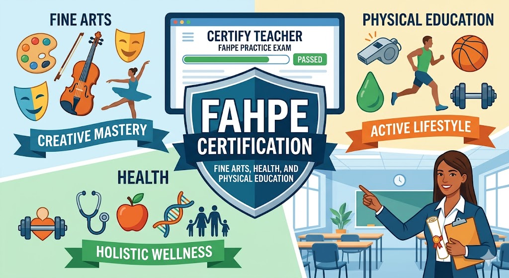 Certify Teacher Fine Arts, Health, and Physical Education Banner