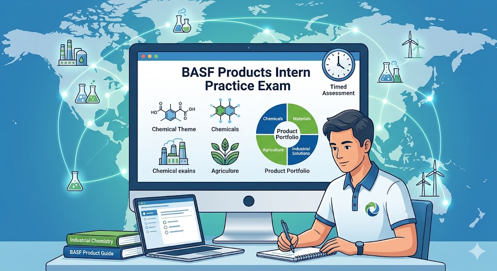 BASF Products Intern Practice Exam Banner