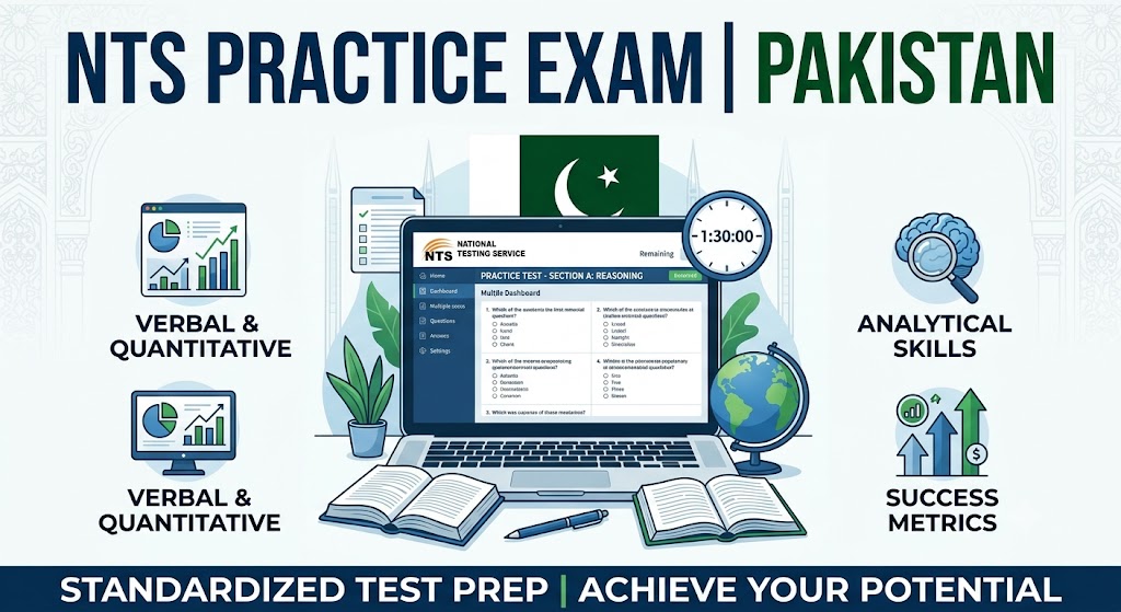Nts Standardized Practice Test & Exam Prep | Pakistan Banner