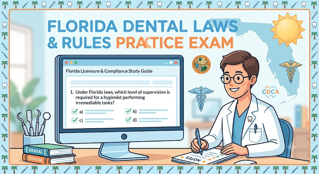 ADEX/CDCA Florida Laws and Rules for Dentistry and Dental Hygiene Practice Exam Banner