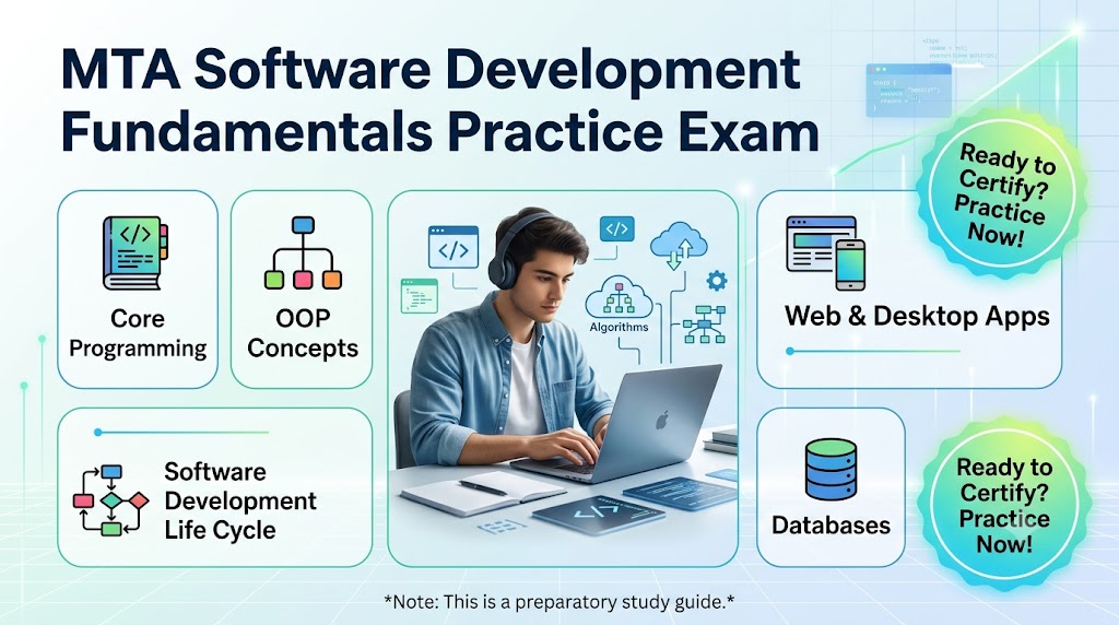 MTA Software Development Fundamentals Practice Exam Banner