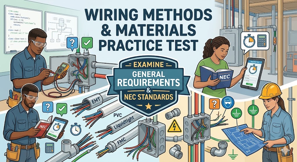 General Requirements For Wiring Methods And Materials Practice Test Banner