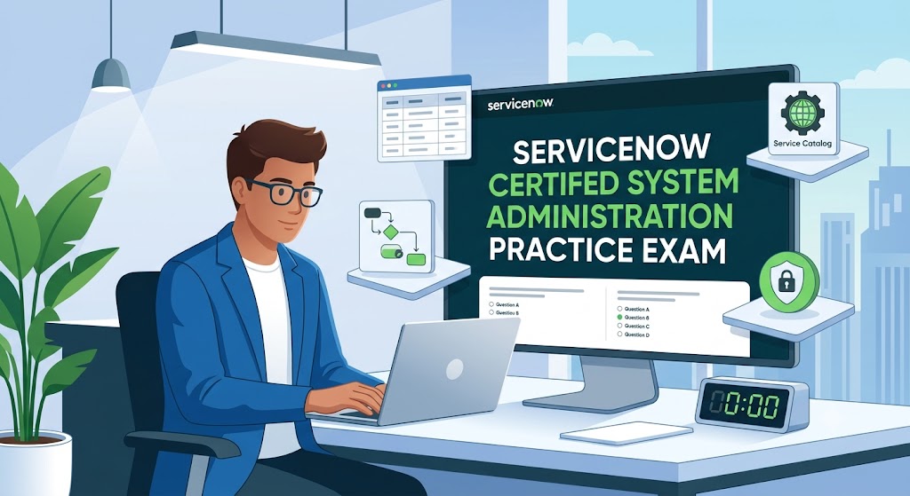 ServiceNow Certified System Administration Practice Exam Banner