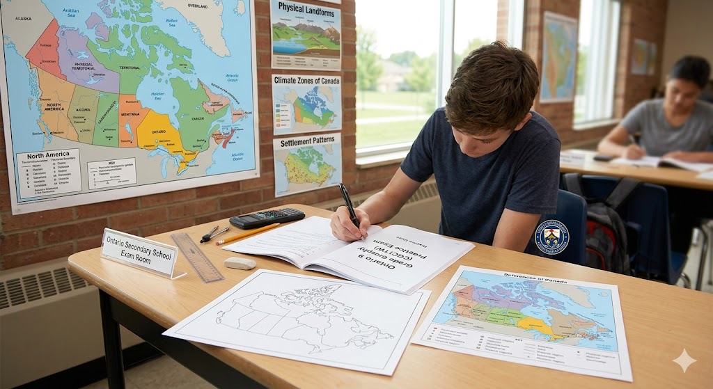 Ontario Grade 9 Geography Practice Exam Banner